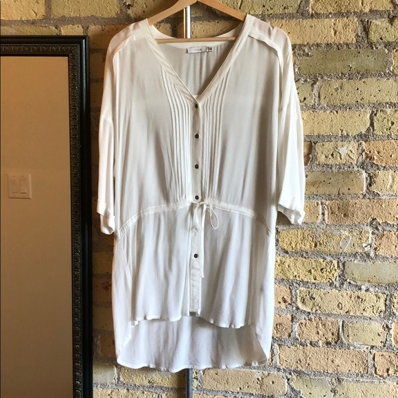 White Drape Blouse - Picture 1 of 2